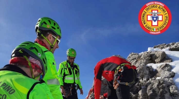 Soccorso Alpino. Esercitazione sulla neve per la stazione Triangolo Lariano soccorso alpino