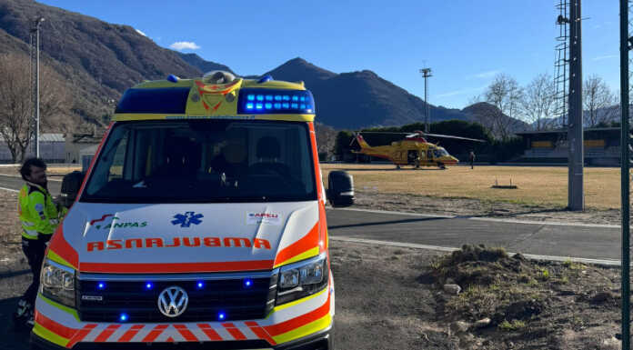 Tamponamento auto moto a Dervio: 28enne elisoccorsa Soccorso Bellanese elisoccorso Dervio tamponamento auto moto