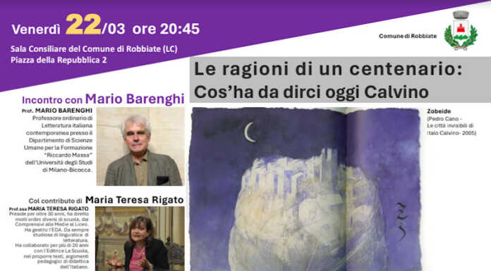 Robbiate: con la Semina una serata su Italo Calvino