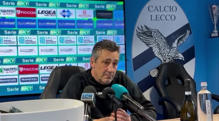 Calcio Lecco. Aglietti verso Palermo: “Contano solo i fatti” Aglietti pre Lecco-Palermo