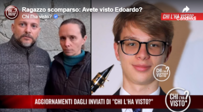 Giovane scomparso a Colico, l’appello dei genitori a ‘Chi l’ha visto?’ Edoardo Galli ragazzo scomparso Colico