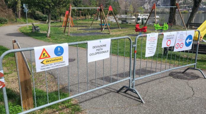 Scavalcano le recinzioni del cantiere del Quarto ponte, ciclisti e runner multati a Pescate recinzioni parco addio ai monti pescate