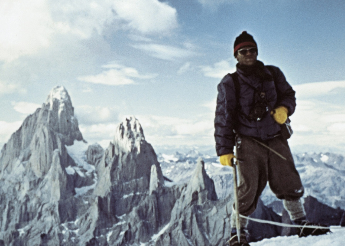 1958. Carlo Mauri sulla vetta del Cerro Adela