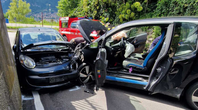 Galbiate, scontro tra due auto in curva: soccorse tre persone