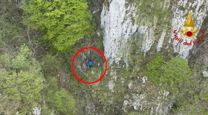 Si perdono sul Coltignone, recuperati dal Drago dei Vigili del Fuoco coltignone escursionisti soccorsi 1