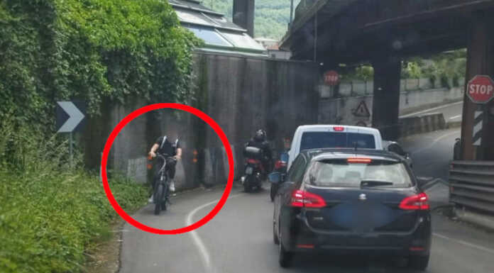 In bicicletta contromano sulla Statale 36, è successo a Lecco contromano statale 36