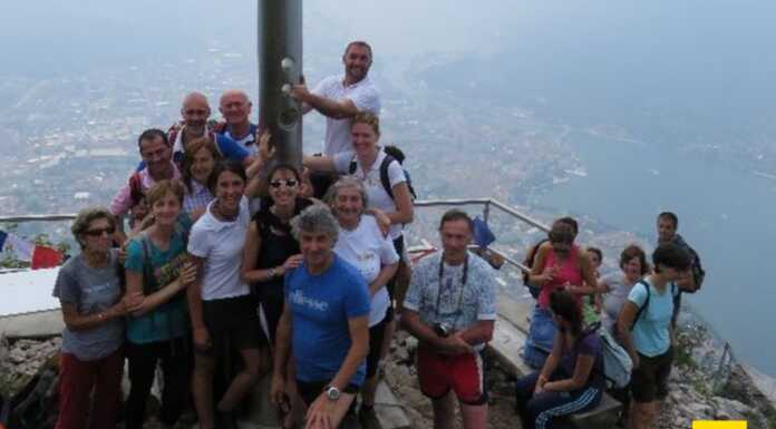 Il Crocione del San Martino compie 10 anni, festa in vetta il 22 giugno Una foto dell'inaugurazione del 22 giugno 2014