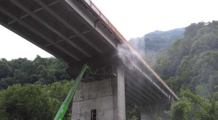 SP 67. Viadotto di Premana: nel vivo i lavori di consolidamento Sp 67 viadotto Premana consolidamento