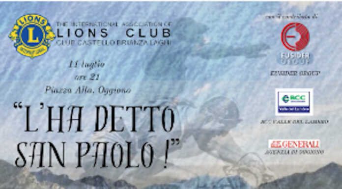 Oggiono, con i Lions lo spettacolo “L’ha detto San Paolo ! (questa volta è colpa del Berto)”