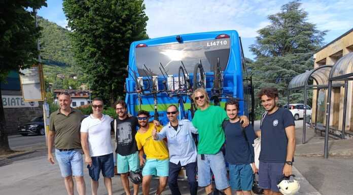 Sulla linea Lecco-Galbiate attivo il Bicibus, lo ‘inaugurano’ i ragazzi dello Spot bici bus galbiate