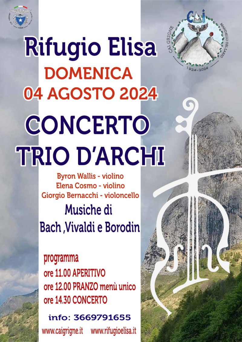 Concerto Trio d'Archi Rifugio Elisa 