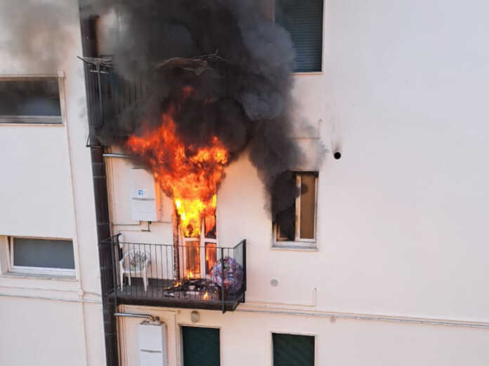 incendio a Oggiono appartamento