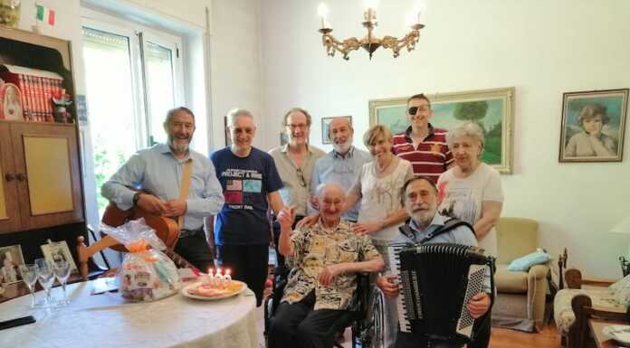 Calolzio festeggia Luigi Bolis, nonno di 100 anni luigi bolis 100 anni calolzio