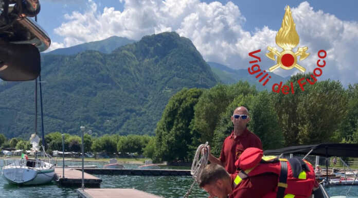 Recuperato il corpo del turista disperso nel lago Turista disperso annegamento Dongo Colico Vigili del Fuoco