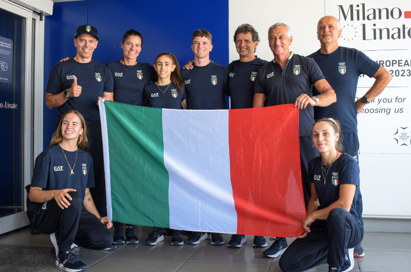 Il team azzurro di arrampicata in partenza per Parigi