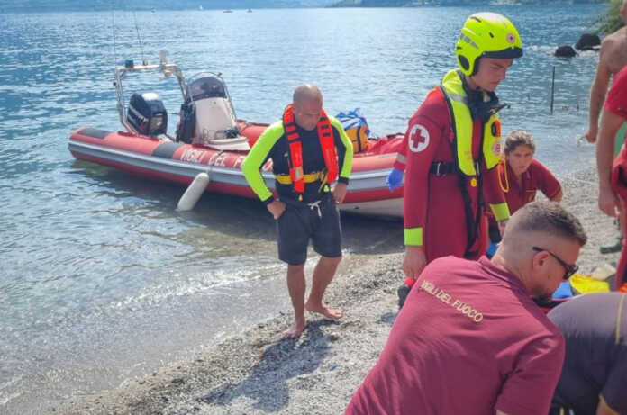 Intervento vigili del fuoco onno annegato