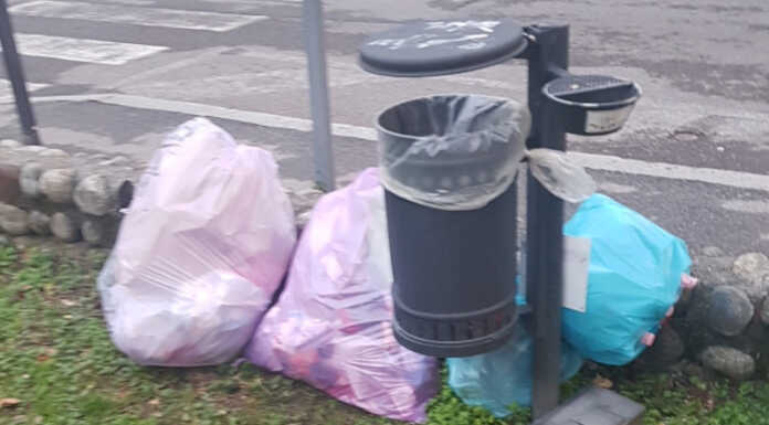 Abbandono di rifiuti nel parchetto di via Seminario, residenti esasperati Rifiuti parchetto di via Seminario a Lecco