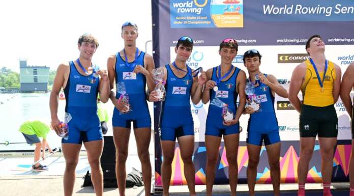 Canottaggio. Luigi Festorazzi d’argento ai mondiali U19 col “quattro con” Luigi Festorazzi