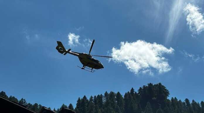 Premana. Cade e picchia la testa, elisoccorso in azione a Barconcelli elisoccorso premana