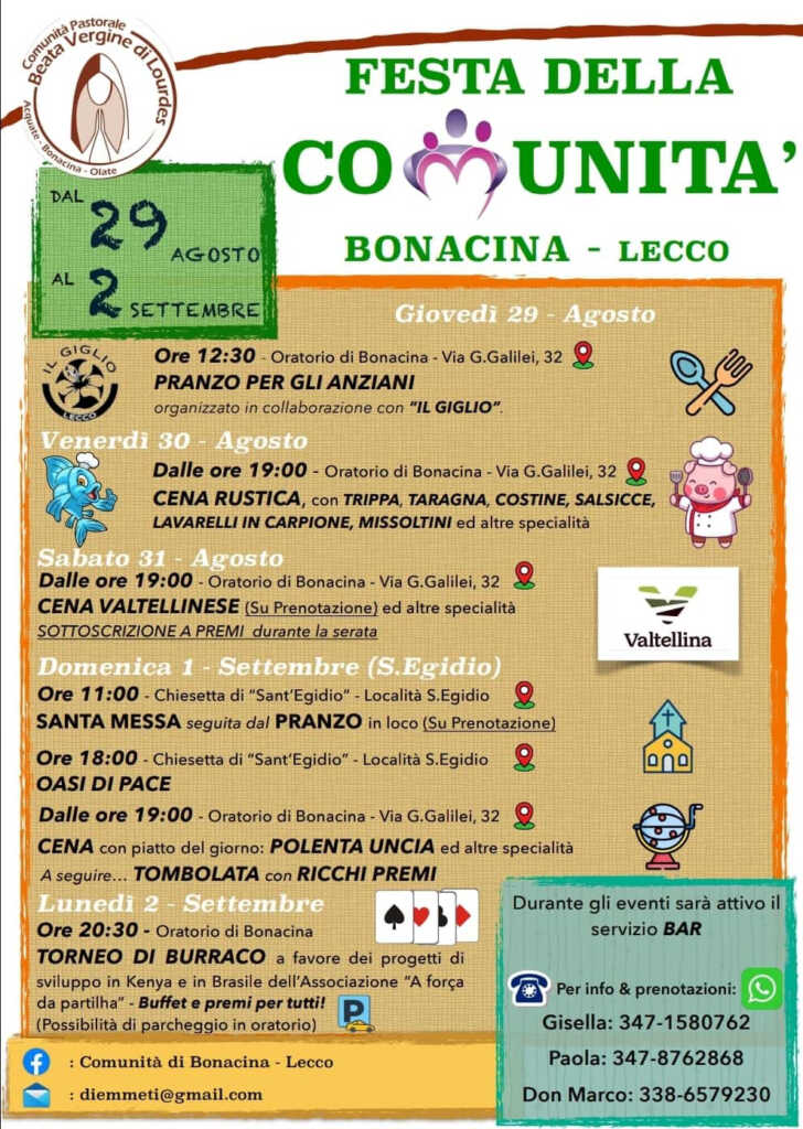 festa bonacina