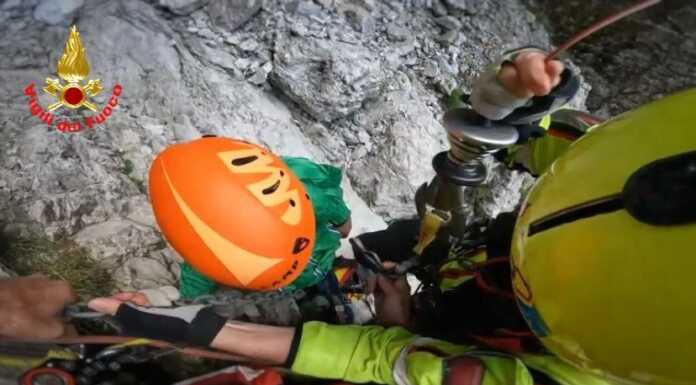 In difficoltà nel canale Cermenati, soccorsi padre e figlio sul Resegone soccorso canale cermenati resegone