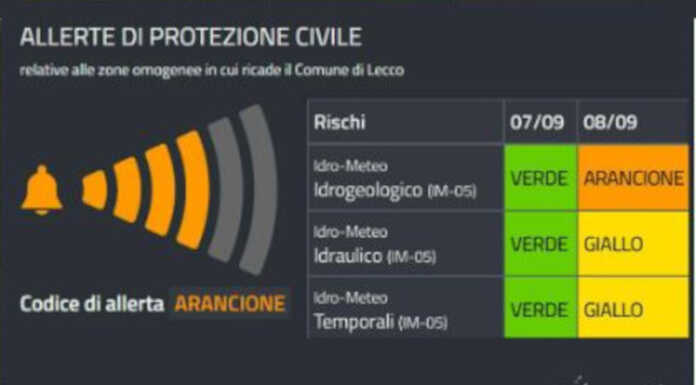 Maltempo. Allerta Arancione per rischio idrogeologico Meteo allerta arancione domenica 9 settembre 2024
