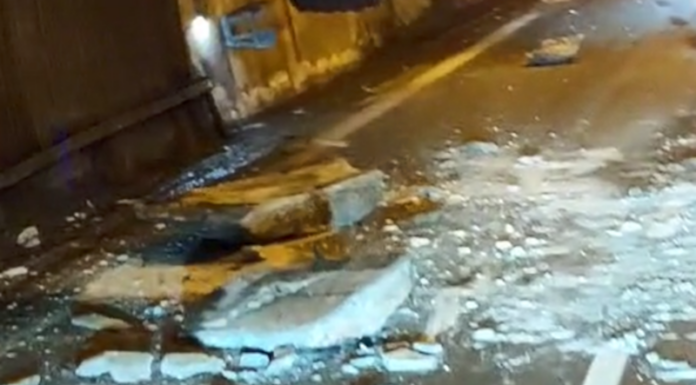 Anas: “Riapertura della SS 36 direzione Lecco entro il primo pomeriggio” Calcinacci galleria Somana SS36