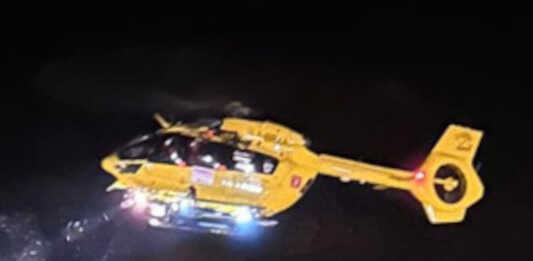 Elisoccorso in azione sul monte Melma per un infortunio elisoccorso volo notturno