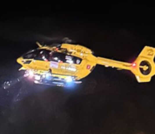 Elisoccorso in azione sul monte Melma per un infortunio elisoccorso volo notturno