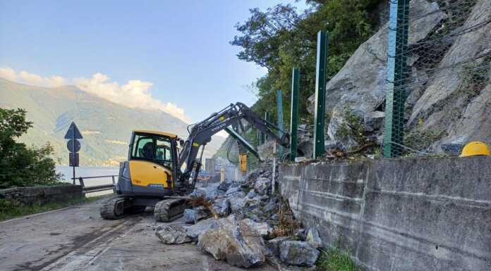 Frana a Perledo, si lavora per riaprire la Provinciale 72 frana perledo