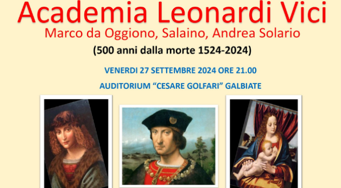 Galbiate celebra i 500 anni dalla morte degli allievi di Leonardo da Vinci