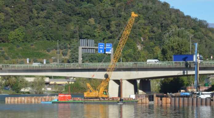 Quarto Ponte, si posano i pali della pila centrale. Chiusure notturne sul Ponte Manzoni lavori_quarto_ponte_lecco