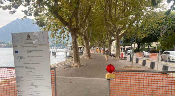 Lungolago. Procede il cantiere, iniziano i lavori sulla passeggiata lungolago lecco