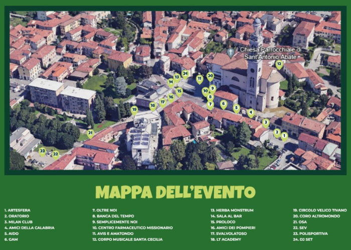 La mappa dell'evento