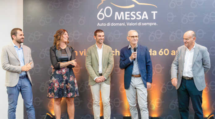 Grande evento in Concessionaria Messa T: un viaggio che dura da 60 anni Da sinistra, Andrea Messa, Silvia Messa, Giorgio Messa, Marco Messa.