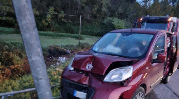 Olginate: con l’auto contro un palo. Paura all’alba sulla Sp 72