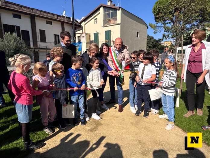 Pescarenico inaugurazione parco l'isola della felicita