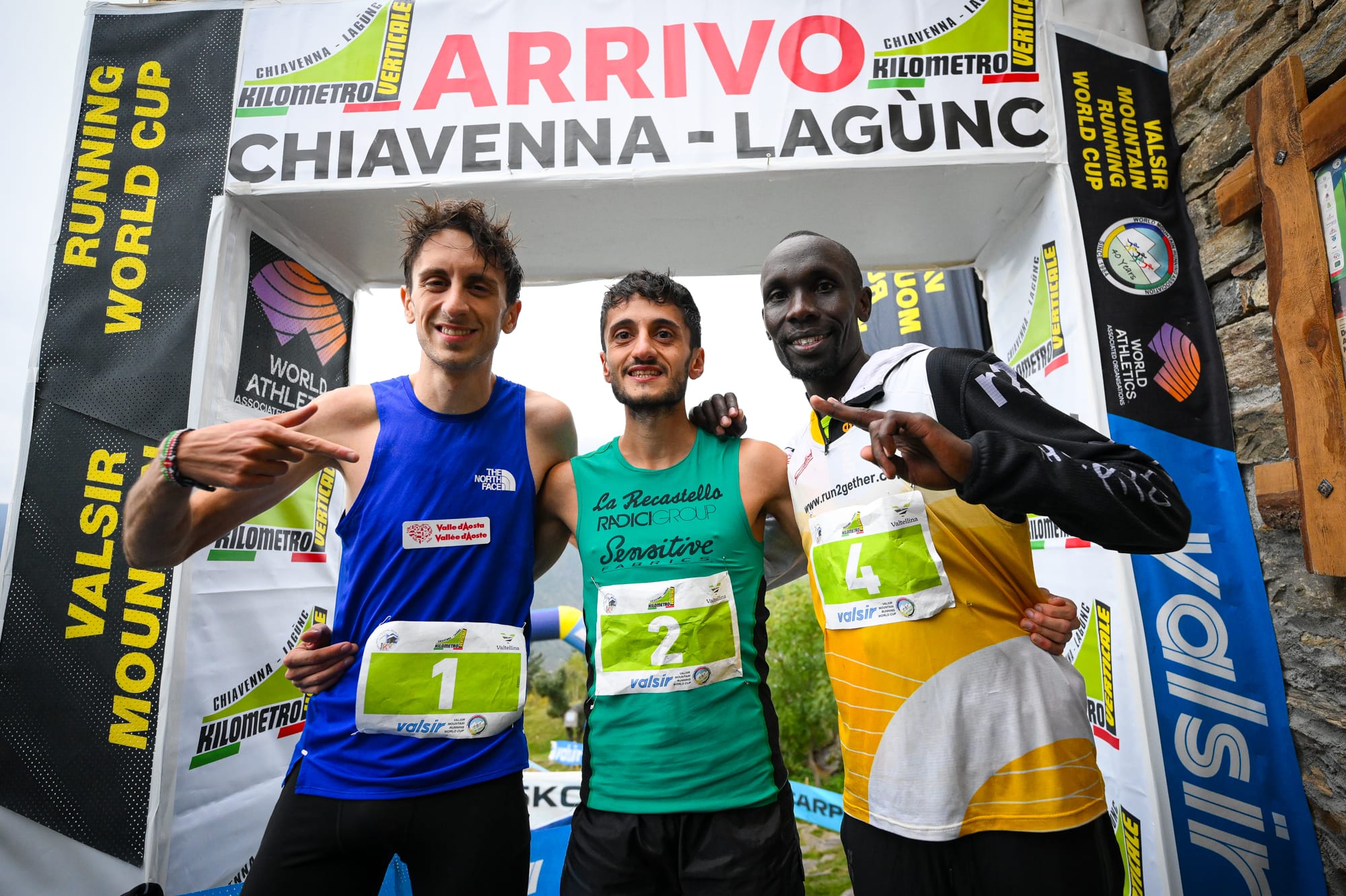 Il podio della Chiavenna-Lagunc (foto Damiano Benedetto)