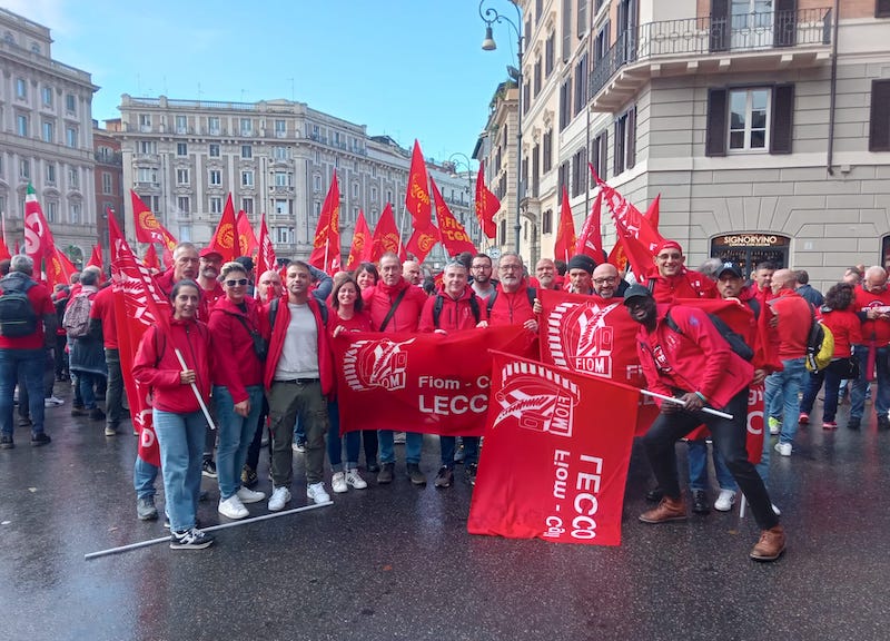 sciopero metalmeccanici sindacati roma