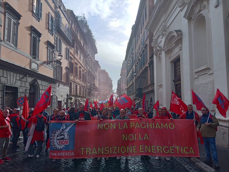 sciopero metalmeccanici sindacati roma