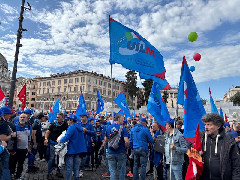 sciopero metalmeccanici sindacati roma