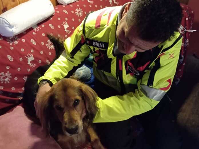 Giuseppe Brini con il cane Blues