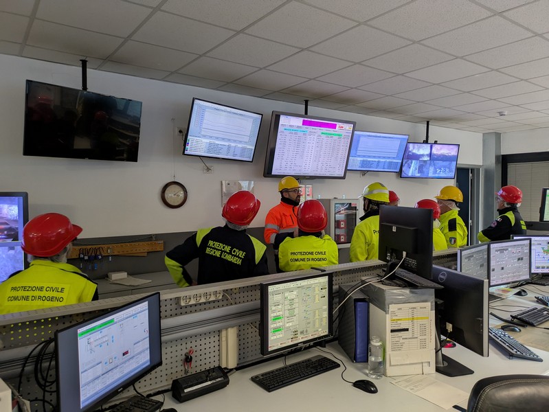 Protezione Civile Rogeno vista termovalorizzatore Silea