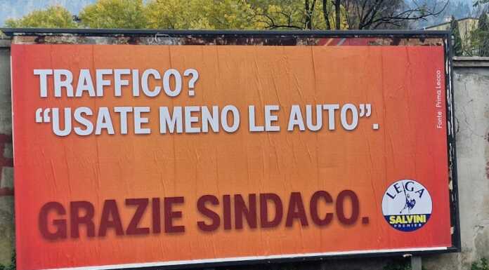 La Lega contro l’amministrazione Gattinoni, in città torna la ‘guerra’ dei manifesti