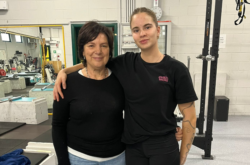 Beatrice con La presidente Alessandra Marzari