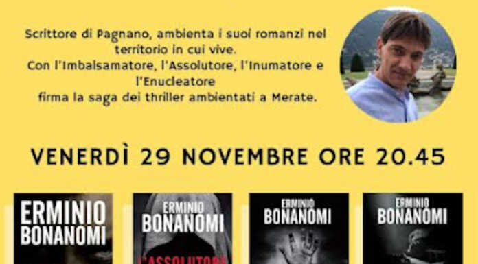 Merate, la Bamp si tinge di giallo: il 29 l’incontro con Erminio Bonanomi