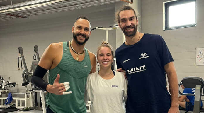 Dopo l’operazione e la riabilitazione col Vero Volley, Beatrice Colli torna ad arrampicare Osmany Juantorena, Beatrice Colli, Thomas Beretta