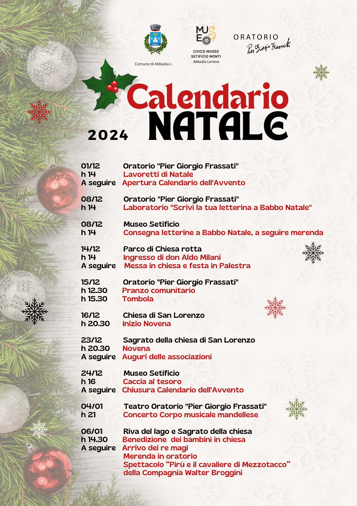 Il Calendario degli eventi