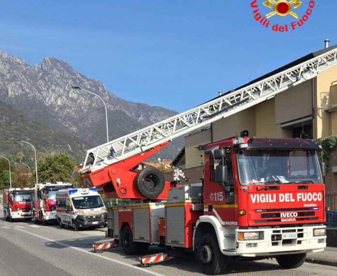 vigili del fuoco a Valmadrera