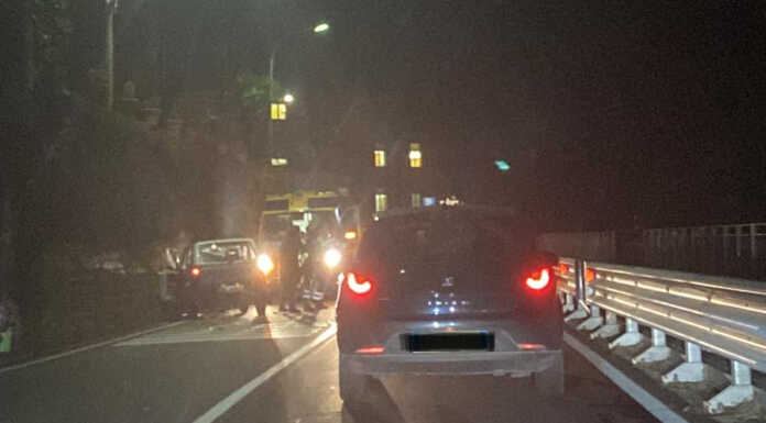 Bellano, incidente sulla provinciale 72, soccorsi in azione